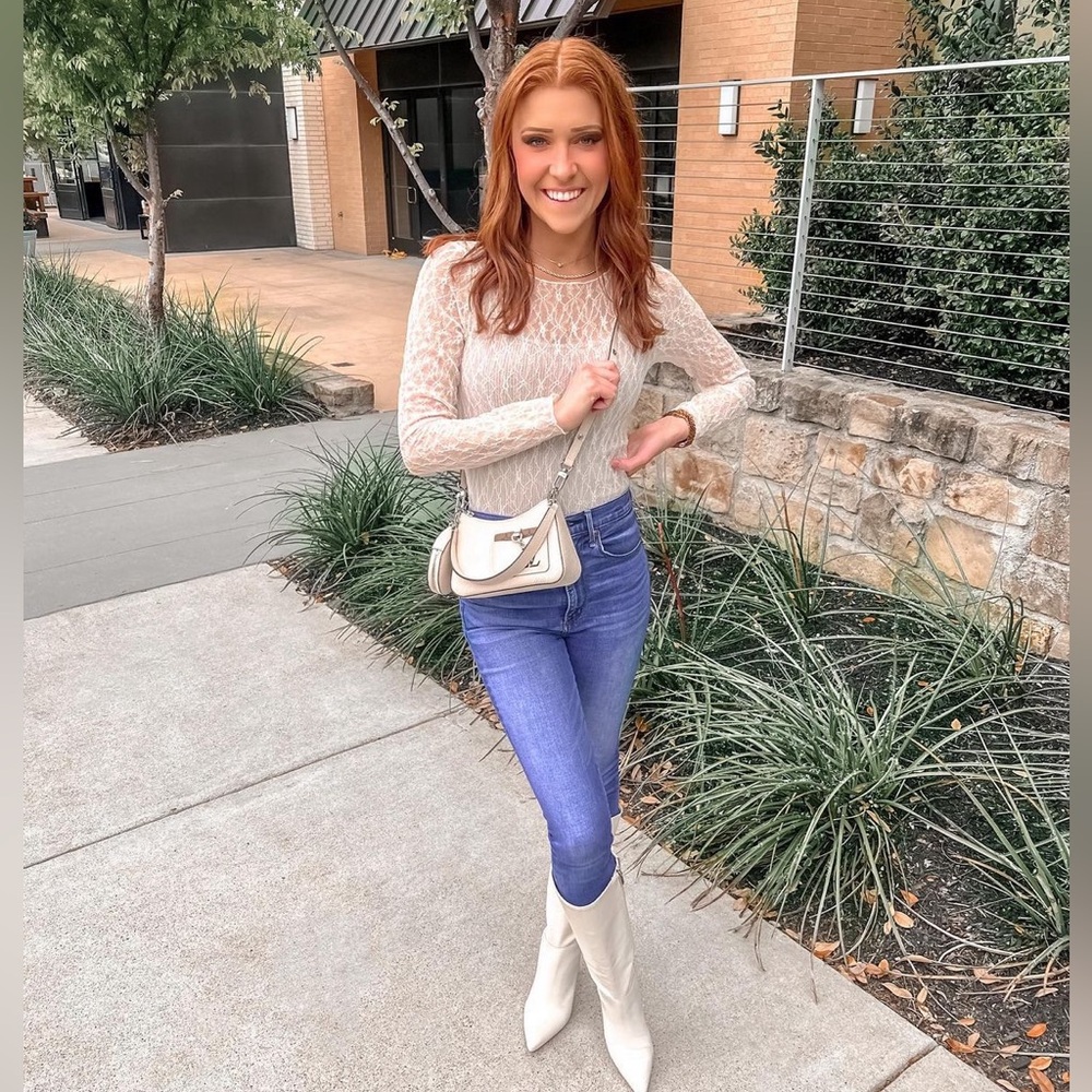 Abercrombie & Fitch Long Sleeve Lace Top